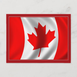 Cartão Postal Waving Canadian Flag