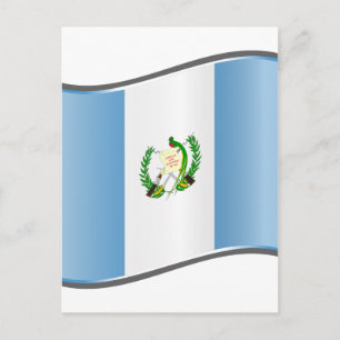Cartão Postal Wavy Guatemala Flag