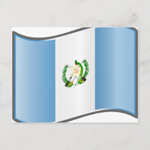 Cartão Postal Wavy Guatemala Flag