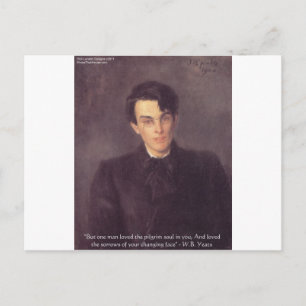 Cartão Postal WB Yeats "Pilgrim Soul" Amor Ofertas e Cartas