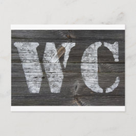 Cartão Postal WC Schild
