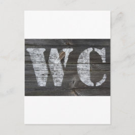 Cartão Postal WC Schild