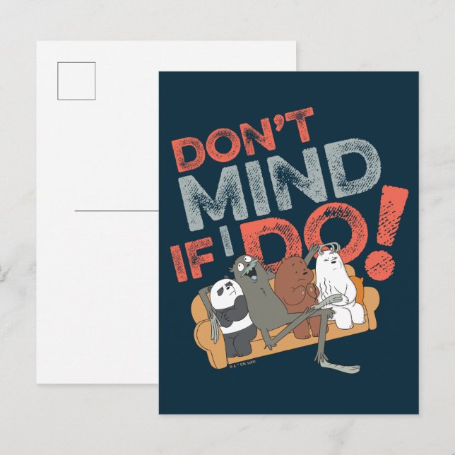 Cartão Postal We Bare Bears & Charlie - Don't Mind If I Do! (Frente/Verso)