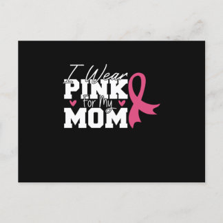Cartão Postal Wear Pink Mom Mother Family Matching Breast Cancer