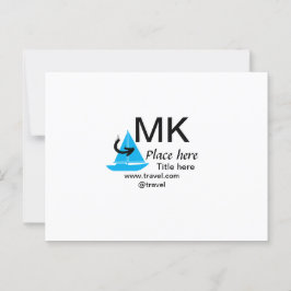 Cartão Postal Web site do agente do viagem da seta preta do barc