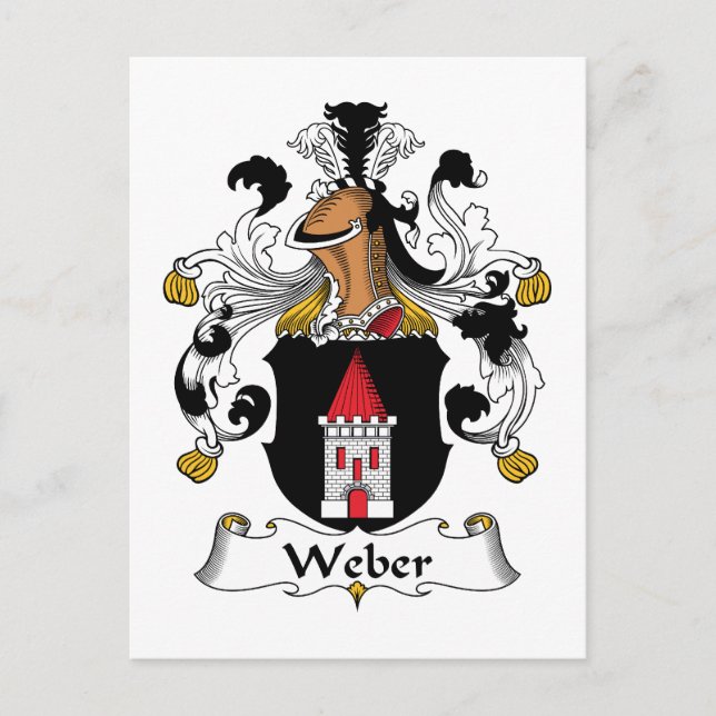 Cartão Postal Weber Family Crest (Frente)