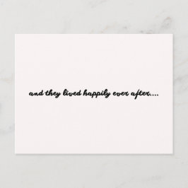 Cartão Postal Wedding card - and they lived happily ever after