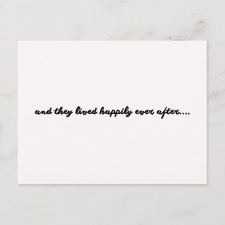 Cartão Postal Wedding card - and they lived happily ever after