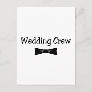 Cartão Postal Wedding Crew Bowtie