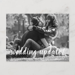Cartão Postal WEDDING UPDATE Alterações Carta BUDGET Foto Casame