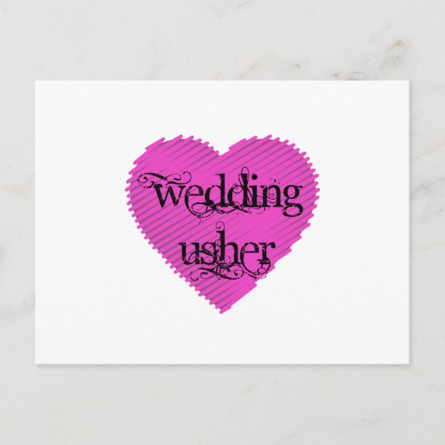 Cartão Postal Wedding Usher (Frente)