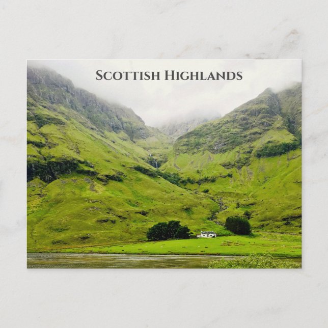Cartão Postal Wee White House Glen Coe Highlands Escoceses (Frente)