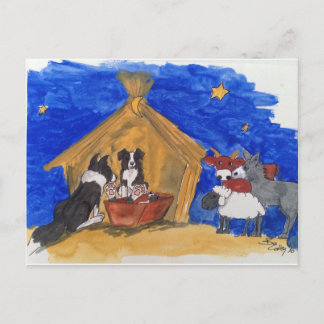 Cartão Postal Weihnachten bei Familie Hund