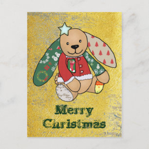 Cartão Postal Weihnachtshase vintage