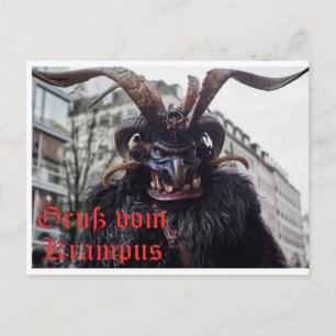 Cartão Postal Weihnachtskarte mit Krampus Gruß