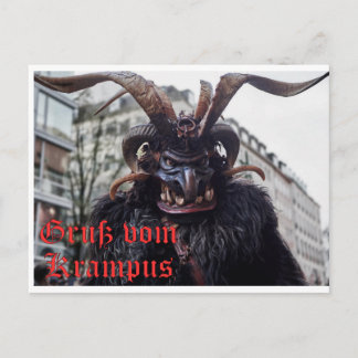 Cartão Postal Weihnachtskarte mit Krampus Gruß