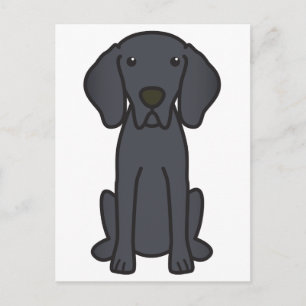 Cartão Postal Weimaraner Dog Cartoon