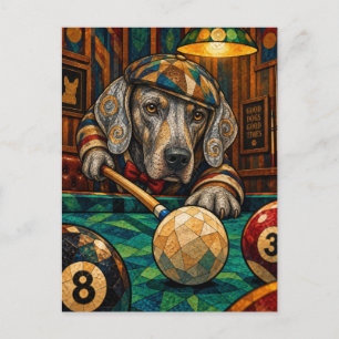 Cartão Postal Weimaraner, Mosaico Geométrico