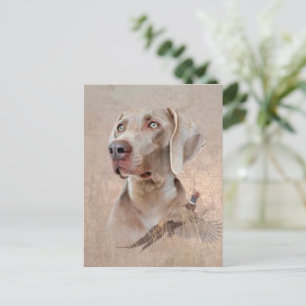Cartão Postal Weimaraner Poster Canvas Imprimir Tapeçaria Acríni
