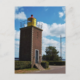 Cartão Postal Welkom thuis, vuurtoren Willemstad Nederland.