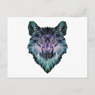 Cartão Postal Wellcoda Epic Summer Wolf Enfrentando a Natureza