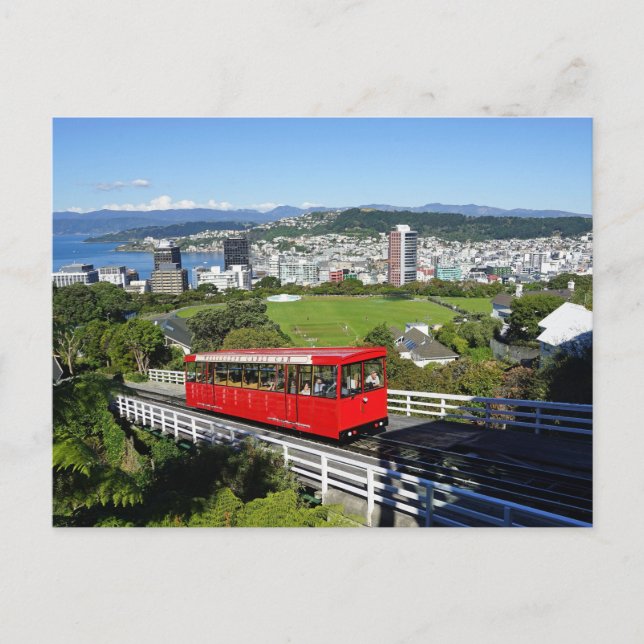 Cartão Postal Wellington Cable Car, Nova Zelândia (Frente)