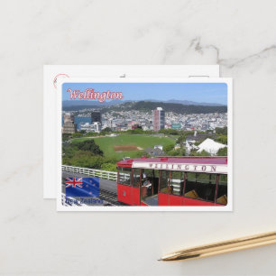 Cartão Postal Wellington - Carro a Cabo - Nova Zelândia -