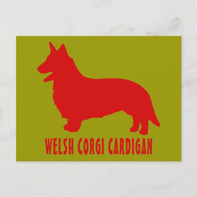 Cartão Postal Welsh Corgi Cardigan (Frente)