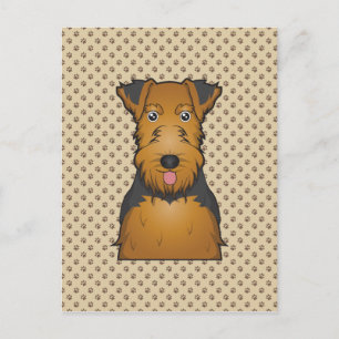 Cartão Postal Welsh Terrier Cartoon