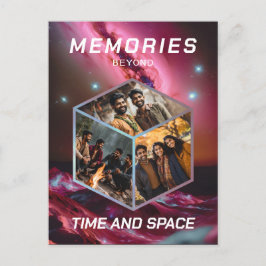 Cartão Postal Weltraum 3D Foto Würfel Bilder Kollage