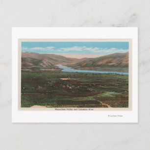 Cartão Postal Wenatchee, WAView of Valley & Columbia River