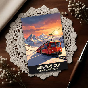 Cartão Postal Wengen, Suíça: Viagens Vintage dos anos 60