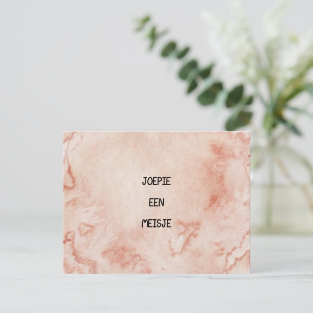 Cartão Postal Wenskaart (10,8 x 14,2 cm) - Joepie Een Meisje (Em pé/Frente)