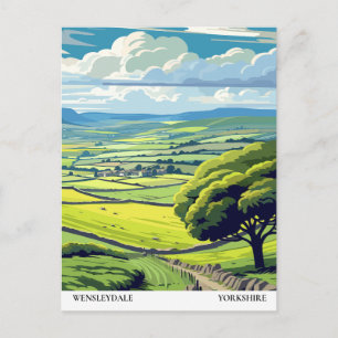 Cartão Postal Wensleydale, Yorkshire Viagem Vintage