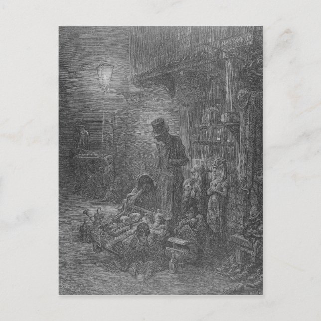 Cartão Postal Wentworth Street, Whitechapel, de Londres (Frente)