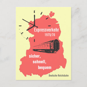 Cartão Postal Werbedesign Reiseverkehr Deutsche Reichsbahn DDR