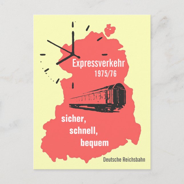 Cartão Postal Werbedesign Reiseverkehr Deutsche Reichsbahn DDR (Frente)