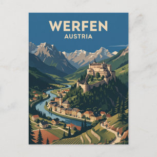 Cartão Postal Werfen, Áustria