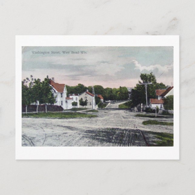Cartão Postal West Bend WI. Circa:1908 (Frente)