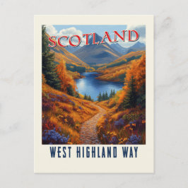 Cartão Postal West Highland Way Scotland Vintage Hiking Viagem