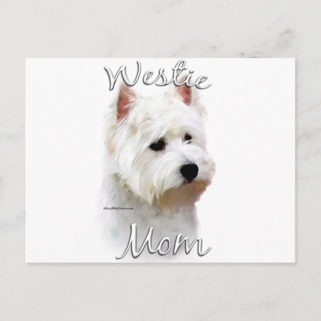 Cartão Postal West Highland White Terrier Mãe 2 (Frente)