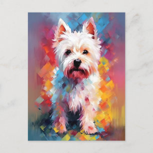 Cartão Postal West-Highland-White-Terrier watercolor art