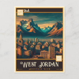 Cartão Postal West Jordan, Utah | Vintage