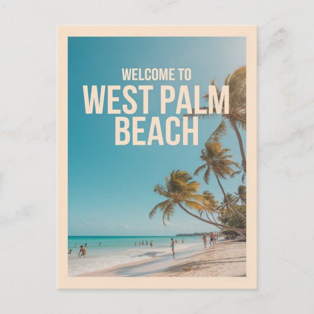 Cartão Postal West Palm Beach, Florida, (Frente)