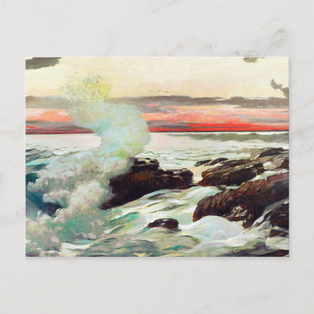 Cartão Postal West Point, Pescoço de Prout por Winslow Homer (Frente)