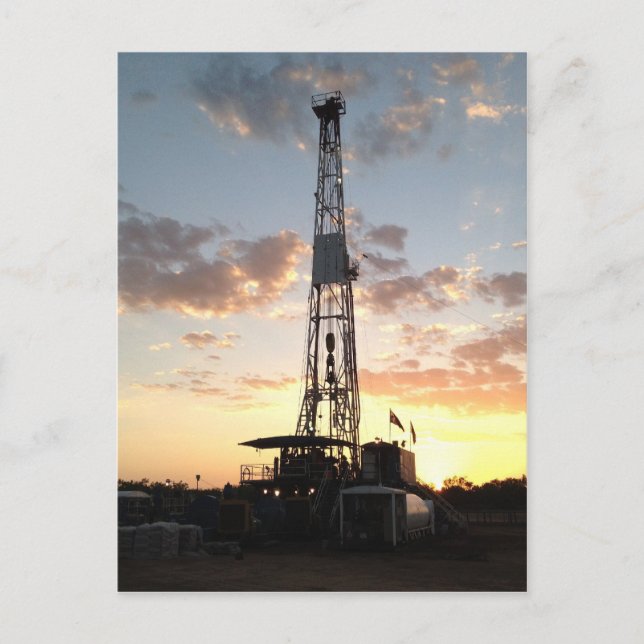 Cartão Postal West Texas Drill Rig (Frente)