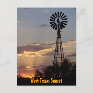 Cartão Postal West Texas Sunset