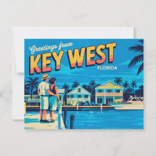 Cartão postal West Vintage Key   Saudações de