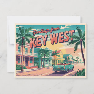 Cartão postal West Vintage Key   Saudações de