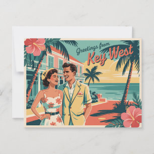 Cartão postal West Vintage Key   Saudações de